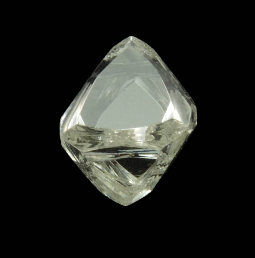 Diamond 1.63 carat flawless colorless octahedral crystal from Northern Cape Province, South Africa