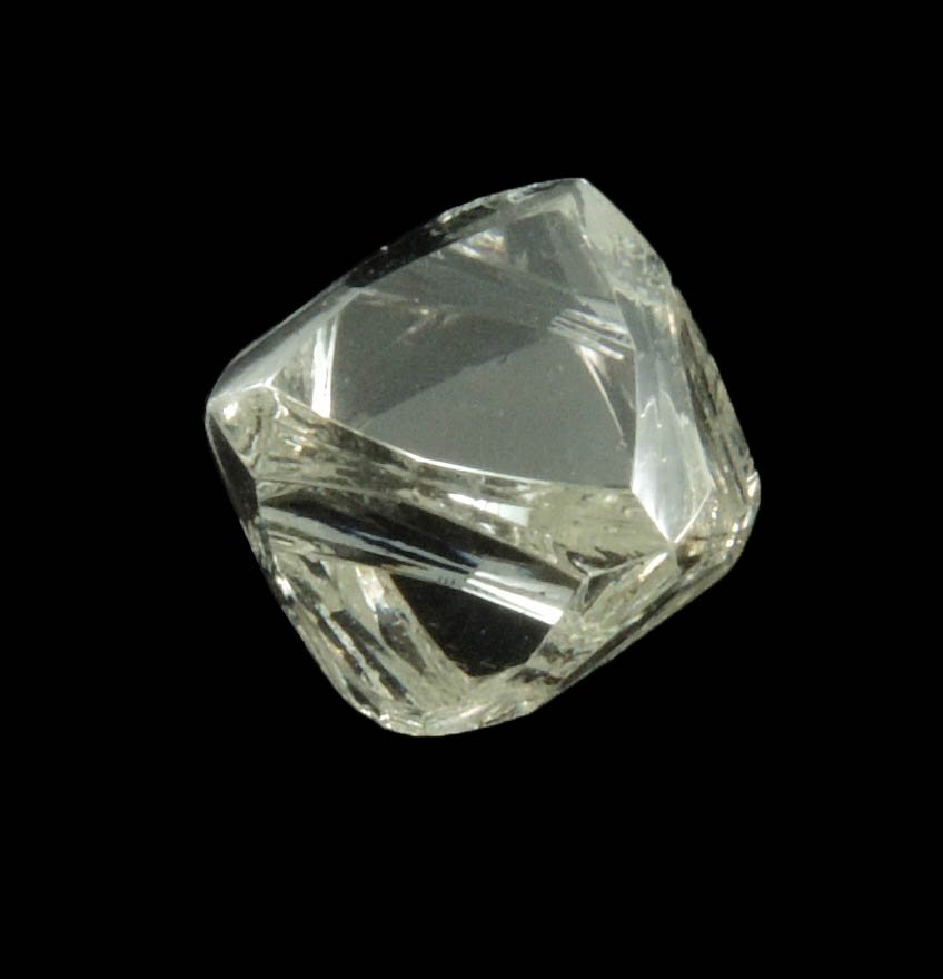 Diamond 1.63 carat flawless colorless octahedral crystal from Northern Cape Province, South Africa