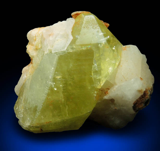 Brazilianite on Albite from Lavra do Telrio, Linpolis, Divino das Laranjeras, Minas Gerais, Brazil