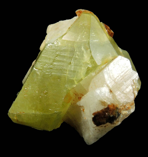 Brazilianite on Albite from Lavra do Telrio, Linpolis, Divino das Laranjeras, Minas Gerais, Brazil