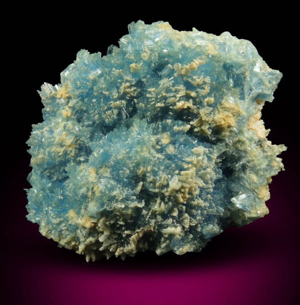 Vauxite with Wavellite from Siglo XX Mine, Llallagua, Bustillos Province, Potosi Department, Bolivia (Type Locality for Vauxite)