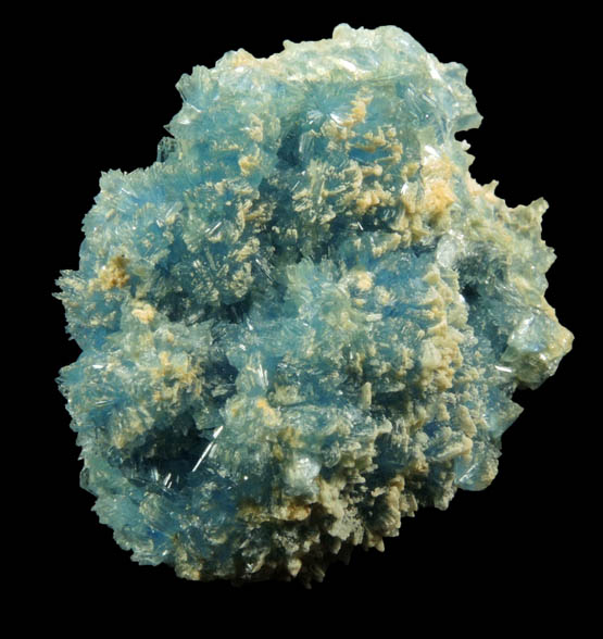 Vauxite with Wavellite from Siglo XX Mine, Llallagua, Bustillos Province, Potosi Department, Bolivia (Type Locality for Vauxite)