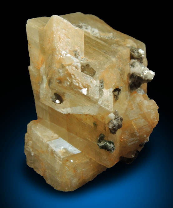Magnesite (twinned crystals) with Uvite Tourmaline and Rutile from Brumado District, Serra das guas, Bahia, Brazil