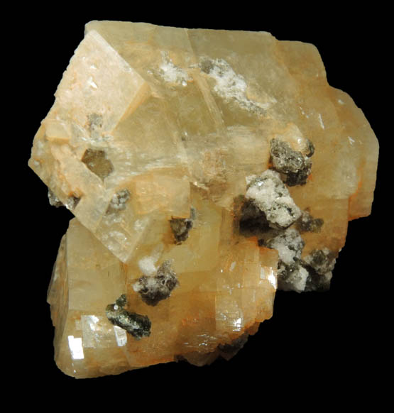 Magnesite (twinned crystals) with Uvite Tourmaline and Rutile from Brumado District, Serra das guas, Bahia, Brazil