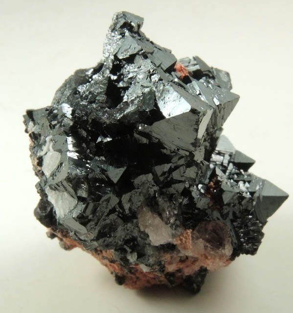 Hausmannite on Andradite Garnet from N'Chwaning Mine, Kalahari Manganese Field, Northern Cape Province, South Africa