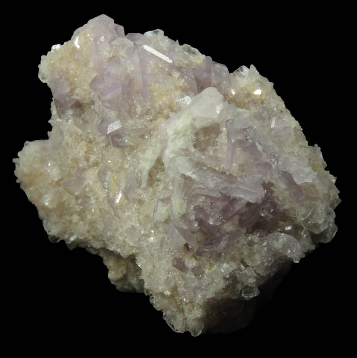 Fluorapatite var. Purple Apatite with Bertrandite from Emmons Quarry, southeastern slope of Uncle Tom Mountain,  Greenwood, Oxford County, Maine