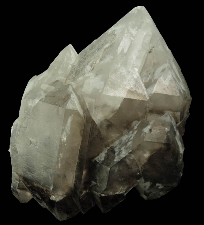 Quartz var. Smoky Quartz from Durgin Pit, Mount Marie Quarry, 7.5 km southeast of Paris Hill, Oxford County, Maine