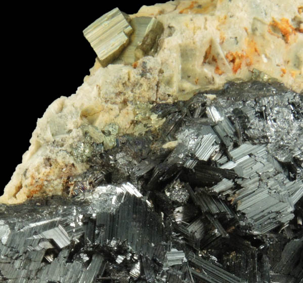 Rutile with Pyrite from Perovskite Hill, Magnet Cove, Hot Spring County, Arkansas