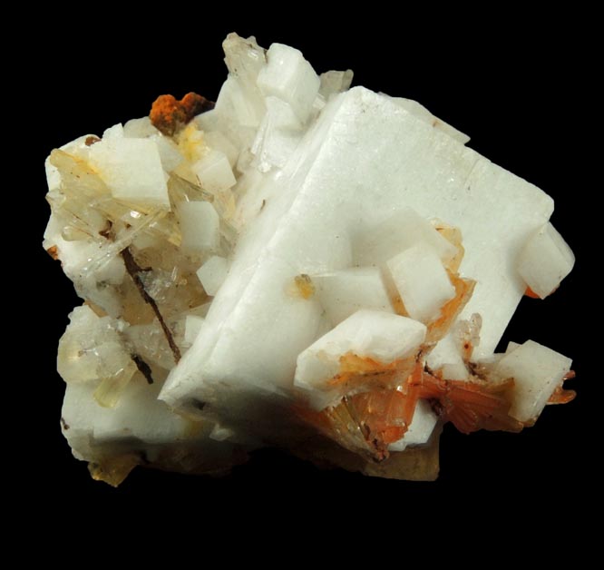 Hemimorphite and Calcite from Santa Eulalia District, Aquiles Serdn, Chihuahua, Mexico