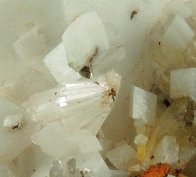 Hemimorphite and Calcite from Santa Eulalia District, Aquiles Serdán, Chihuahua, Mexico