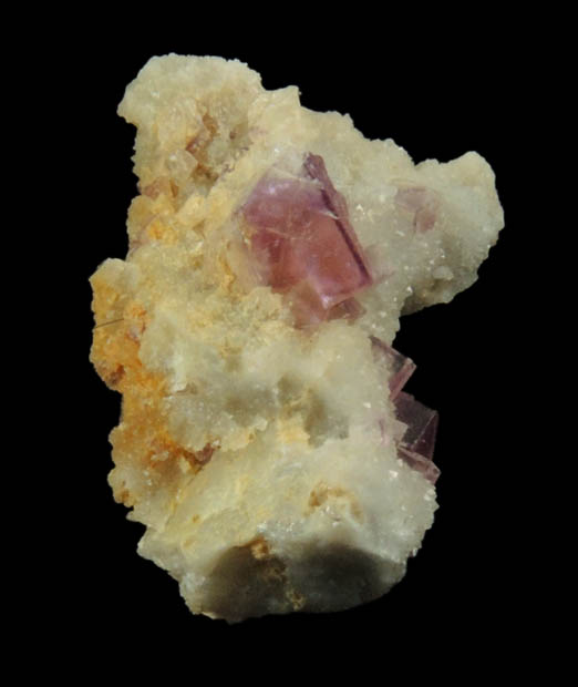 Fluorite on Quartz from near Gannat, Allier, Auvergne-Rhne-Alpes, France