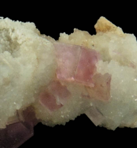 Fluorite on Quartz from near Gannat, Allier, Auvergne-Rhne-Alpes, France