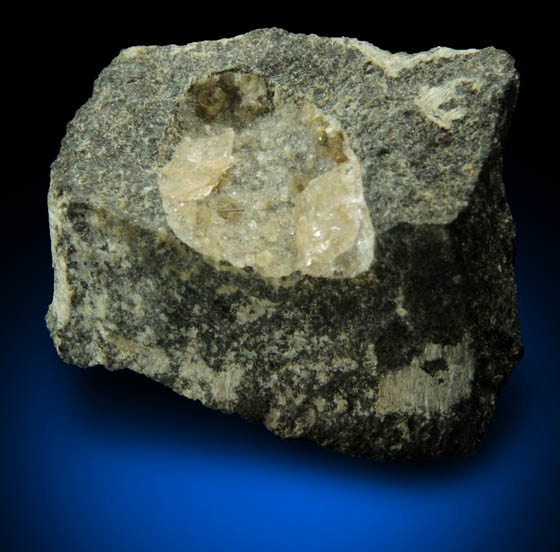 Pyrite (rare filiform crystals) with Harmotome from County Road 21 road cut, 9 km south Sugar Grove, Pendleton County, West Virginia