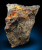 Mimetite, Descloizite, Cerussite, Wulfenite from Rowley Mine, 20 km northwest of Theba, Painted Rock Mountains, Maricopa County, Arizona