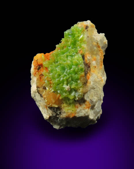 Pyromorphite from Phoenixville, Chester County, Pennsylvania