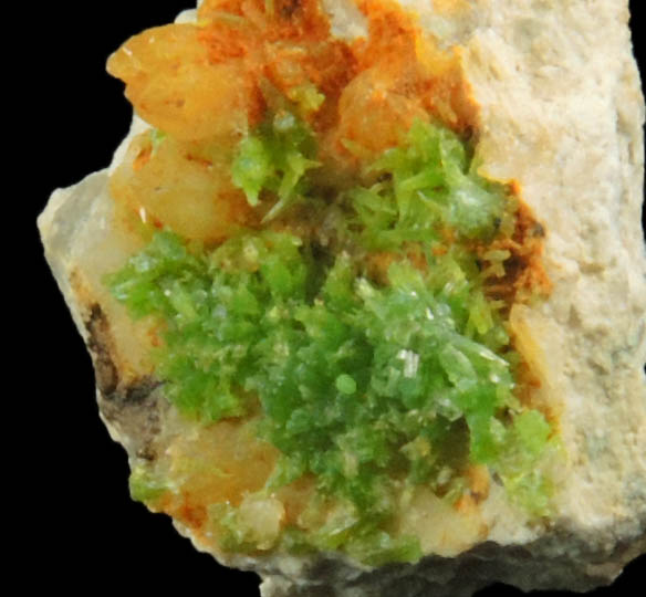 Pyromorphite from Phoenixville, Chester County, Pennsylvania