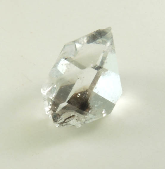 Quartz var. Herkimer Diamond with black phantom-growth zone from Newport, Herkimer County, New York