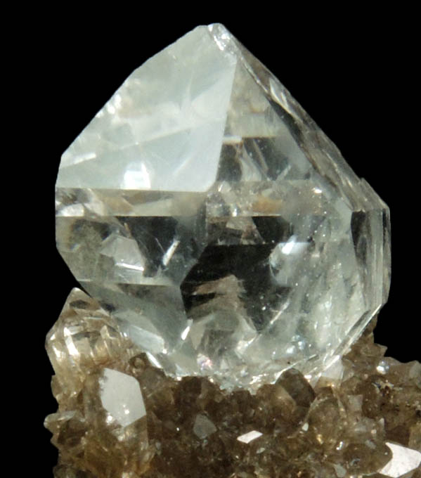 Quartz var. Herkimer Diamonds on drusy Herkimer Diamonds from Middleville, Herkimer County, New York