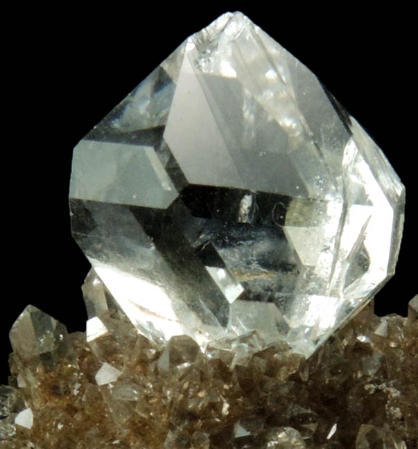 Quartz var. Herkimer Diamonds on drusy Herkimer Diamonds from Middleville, Herkimer County, New York