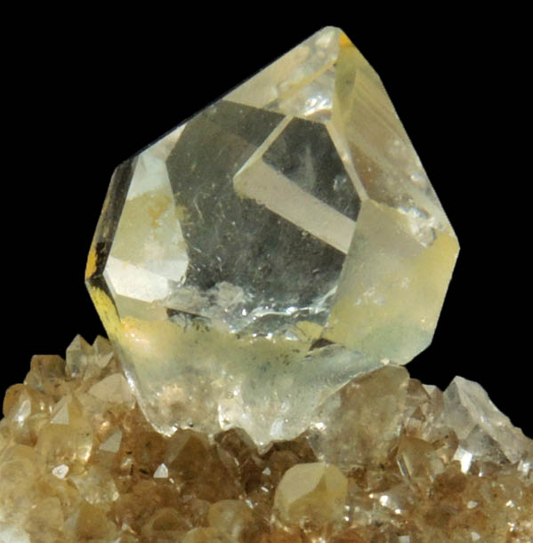 Quartz var. Herkimer Diamonds on drusy Herkimer Diamonds from Middleville, Herkimer County, New York