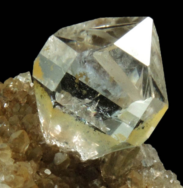 Quartz var. Herkimer Diamonds on drusy Herkimer Diamonds from Middleville, Herkimer County, New York