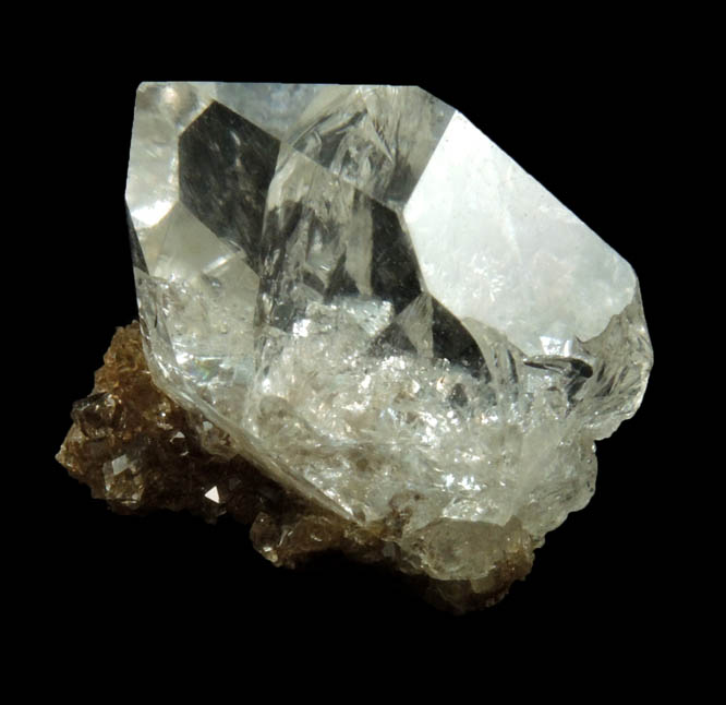 Quartz var. Herkimer Diamonds on drusy Herkimer Diamonds from Middleville, Herkimer County, New York