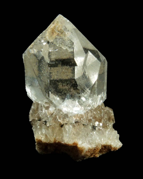 Quartz var. Herkimer Diamonds on drusy Herkimer Diamonds from Middleville, Herkimer County, New York