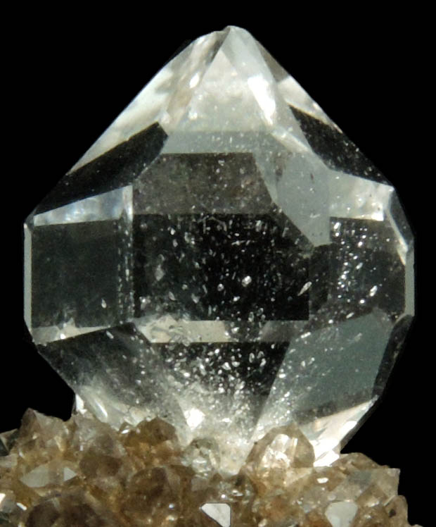 Quartz var. Herkimer Diamonds on drusy Herkimer Diamonds from Middleville, Herkimer County, New York