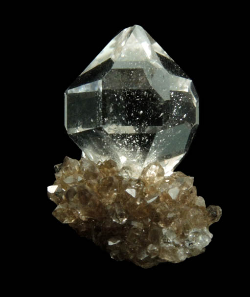 Quartz var. Herkimer Diamonds on drusy Herkimer Diamonds from Middleville, Herkimer County, New York