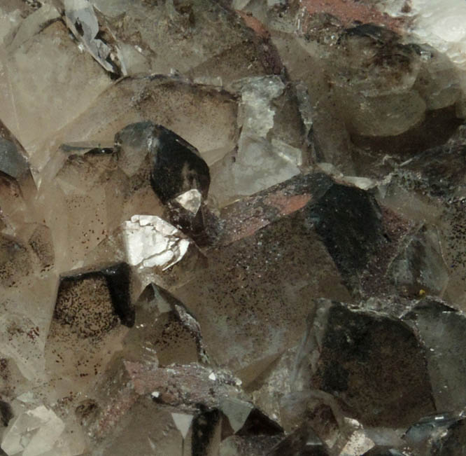 Quartz with Hematite phantom-growth zones from Max Tessmer Farm, Chub Lake, near Hailesboro, Gouverneur, St. Lawrence County, New York