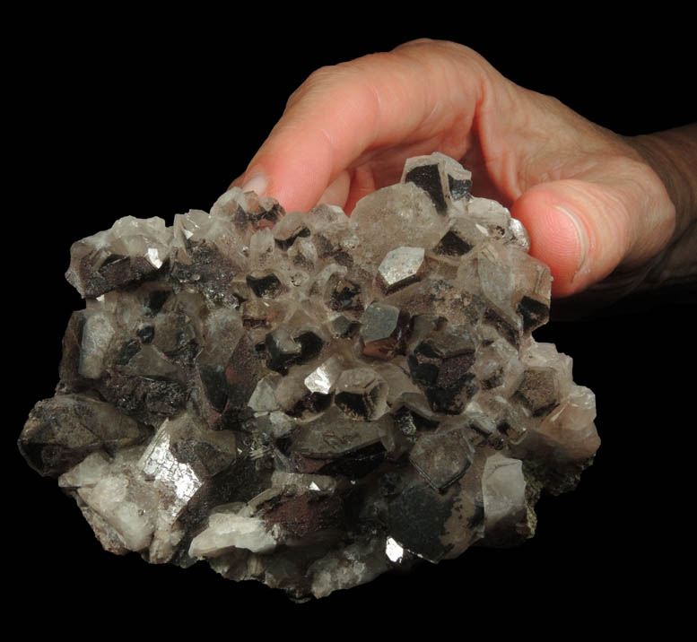 Quartz with Hematite phantom-growth zones from Max Tessmer Farm, Chub Lake, near Hailesboro, Gouverneur, St. Lawrence County, New York