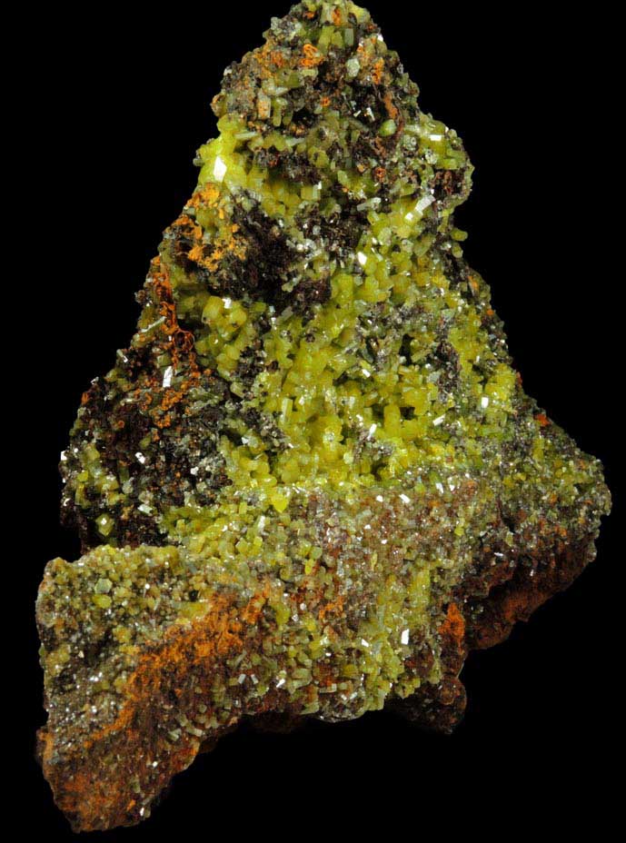 Mimetite on Limonite gossan from Santa Eulalia District, Aquiles Serdn, Chihuahua, Mexico