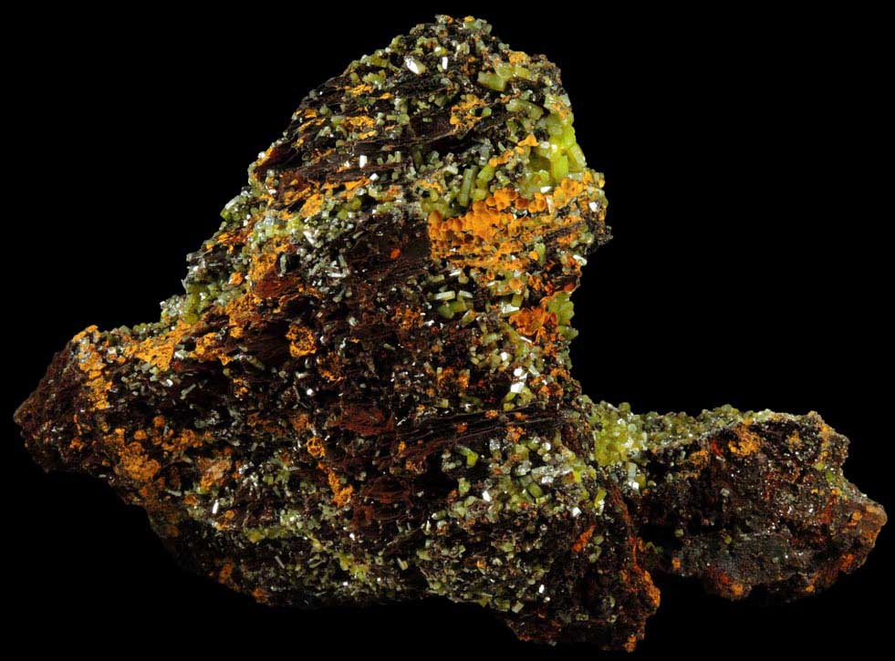 Mimetite on Limonite gossan from Santa Eulalia District, Aquiles Serdn, Chihuahua, Mexico