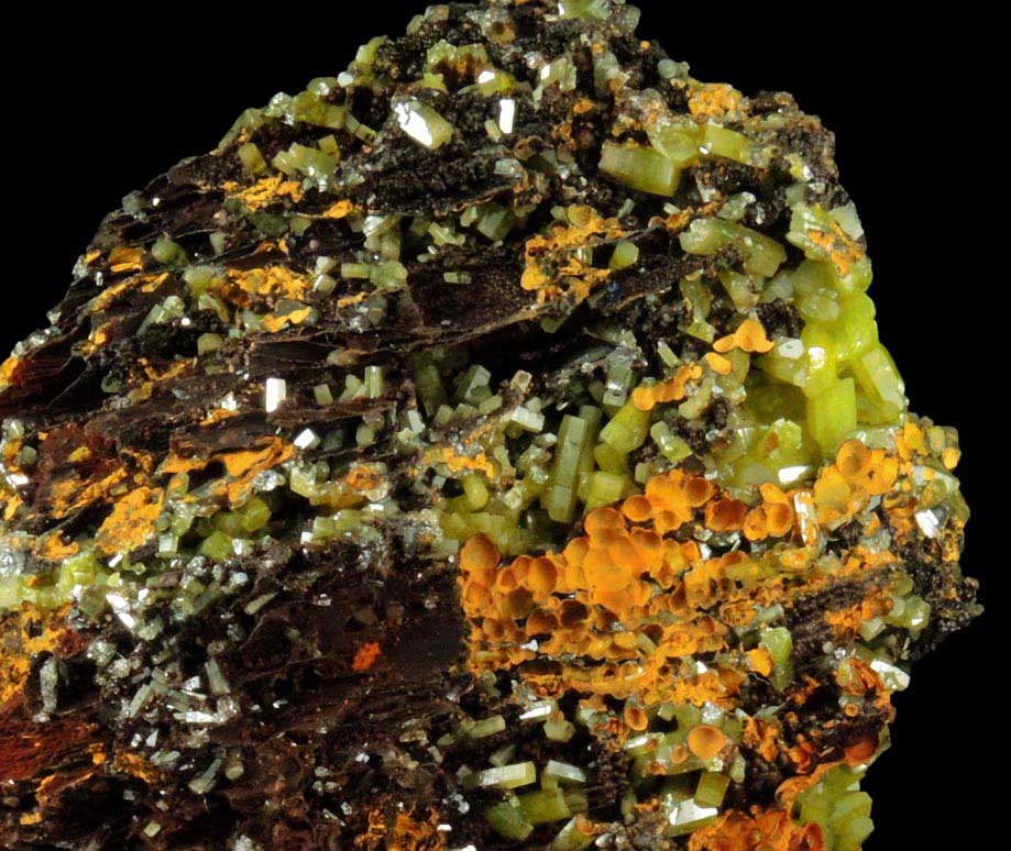 Mimetite on Limonite gossan from Santa Eulalia District, Aquiles Serdn, Chihuahua, Mexico