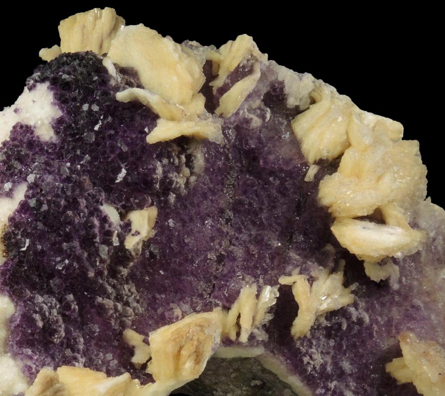 Barite on Fluorite over Quartz from Caravia-Berbes District, Asturias, Spain