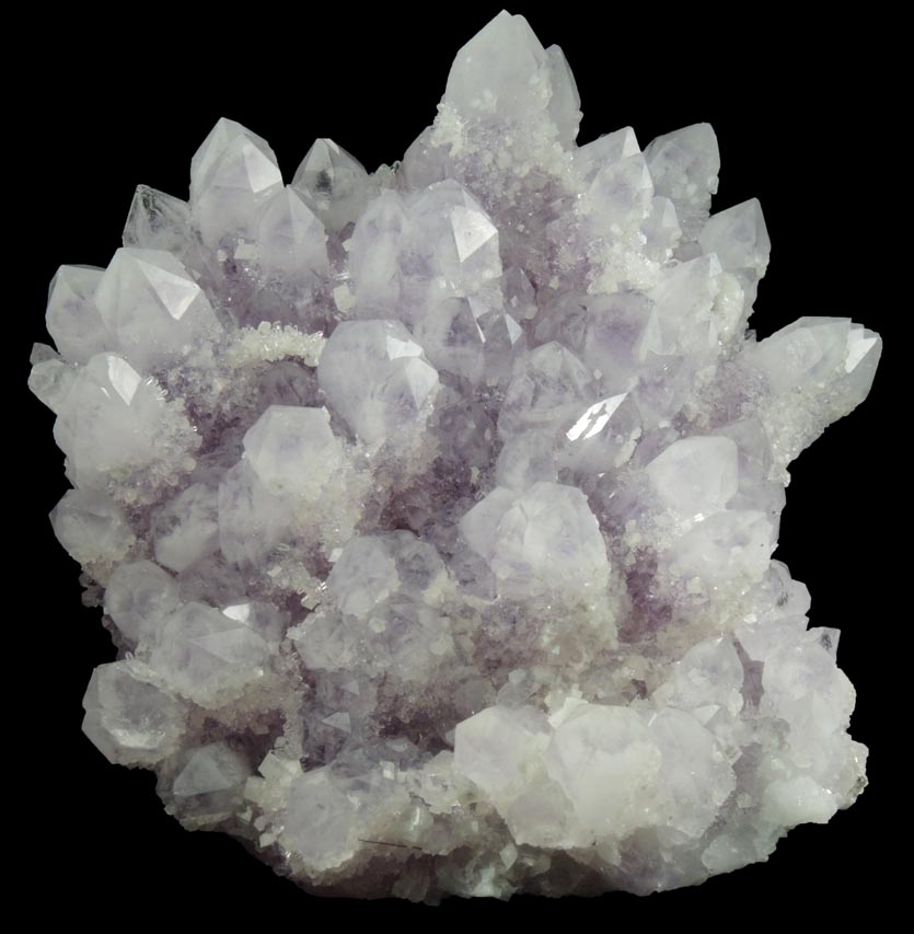 Quartz var. Amethyst with Calcite from Veta Madre Mining District, Guanajuato, Mexico