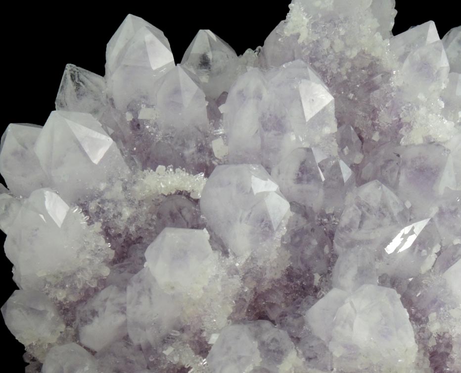 Quartz var. Amethyst with Calcite from Veta Madre Mining District, Guanajuato, Mexico