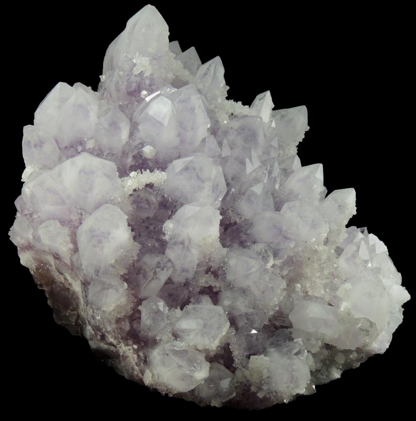 Quartz var. Amethyst with Calcite from Veta Madre Mining District, Guanajuato, Mexico