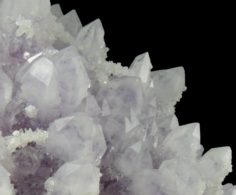 Quartz var. Amethyst with Calcite from Veta Madre Mining District, Guanajuato, Mexico