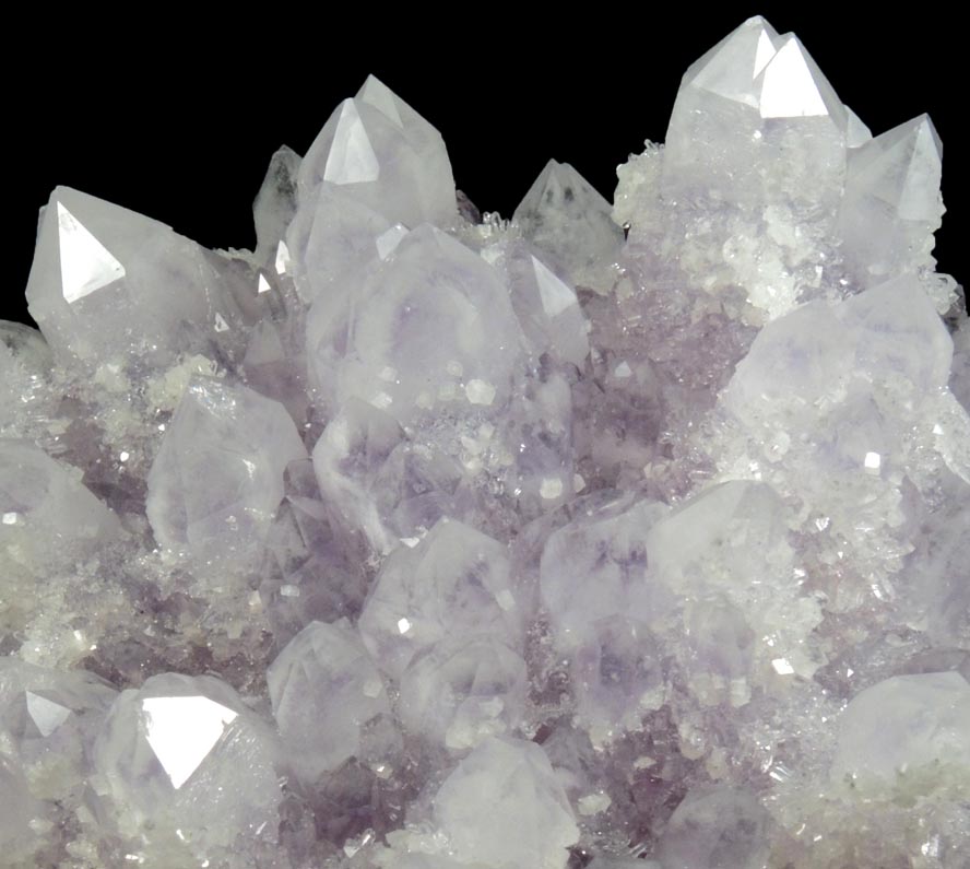 Quartz var. Amethyst with Calcite from Veta Madre Mining District, Guanajuato, Mexico