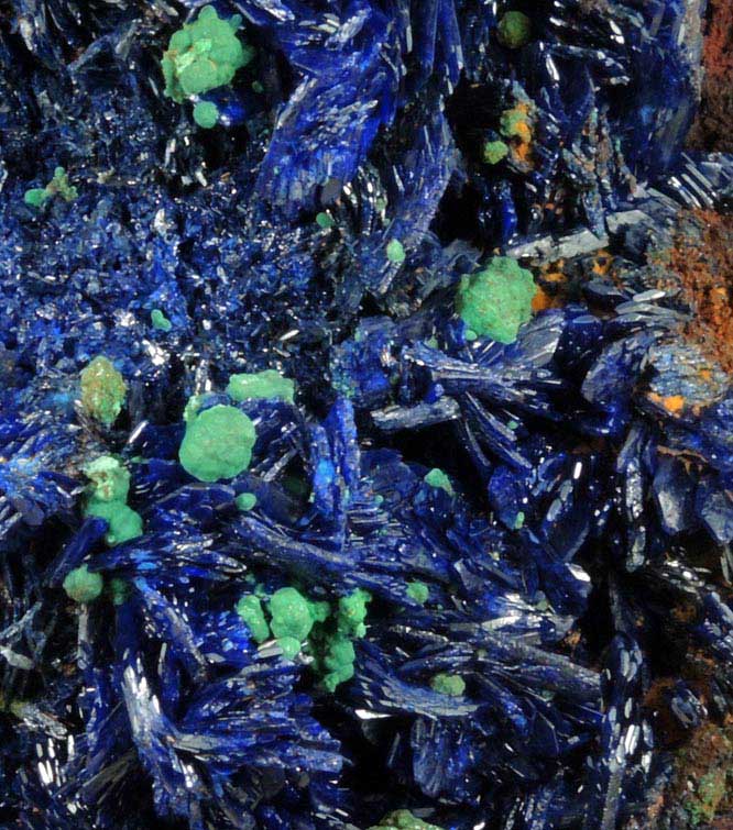 Azurite with Malachite from Oumjrane District, Alnif, Tinghir, Dra-Tafilalet, Morocco