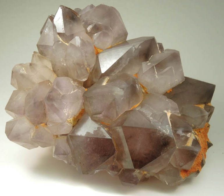 Quartz var. Smoky-Amethyst Quartz from Reel Mine, New Years Pocket, Iron Station, Lincoln County, North Carolina