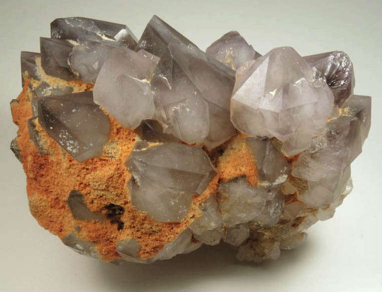 Quartz var. Smoky-Amethyst Quartz from Reel Mine, New Years Pocket, Iron Station, Lincoln County, North Carolina