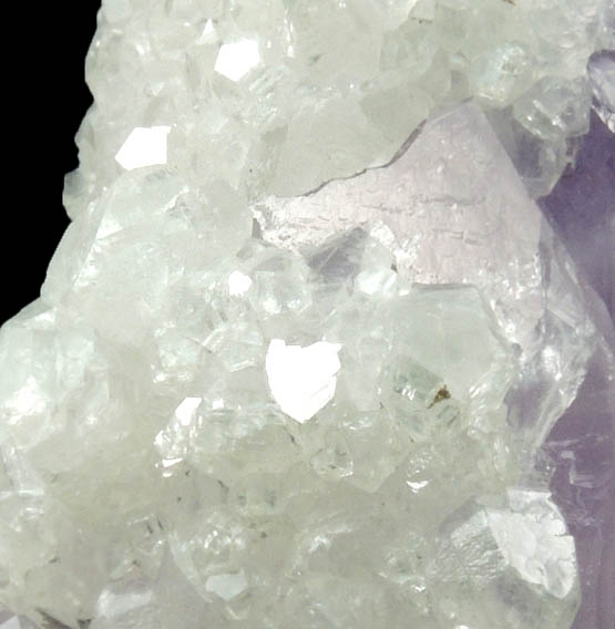 Quartz var. Amethyst with Calcite from Veta Madre Mining District, Guanajuato, Mexico