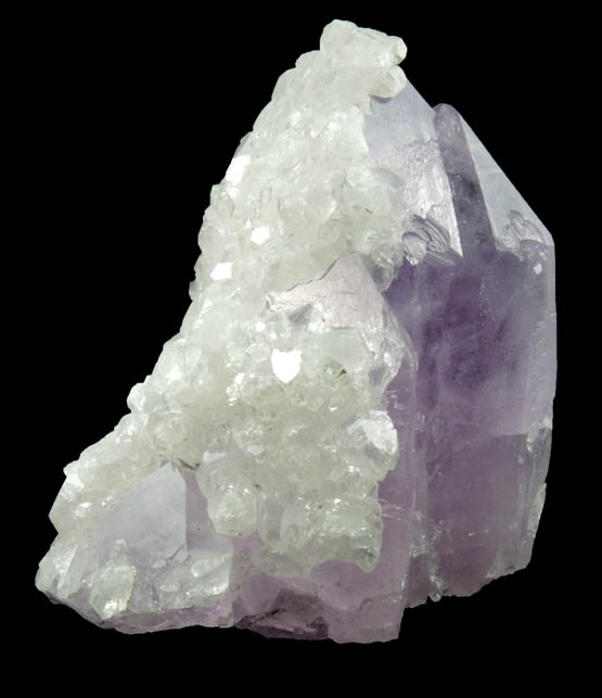 Quartz var. Amethyst with Calcite from Veta Madre Mining District, Guanajuato, Mexico