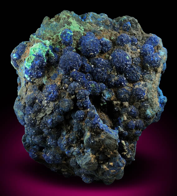 Azurite with minor Malachite from Cole Mine, Bisbee, Warren District, Cochise County, Arizona