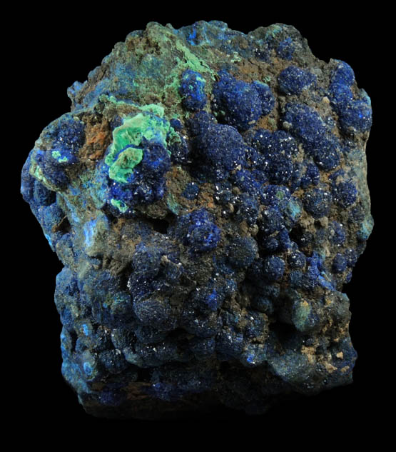 Azurite with minor Malachite from Cole Mine, Bisbee, Warren District, Cochise County, Arizona