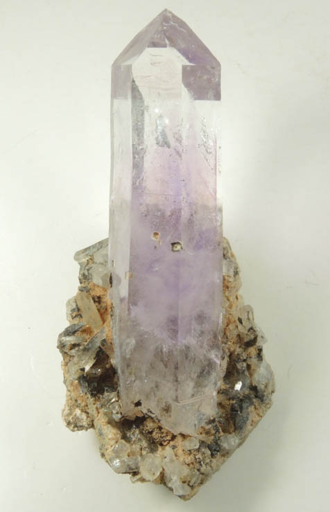 Quartz var. Amethyst Quartz with moveable internal bubble (Enhydro) from Tafelkop, Goboboseb Mountains, 27 km west of Brandberg Mountain, Erongo region, Namibia