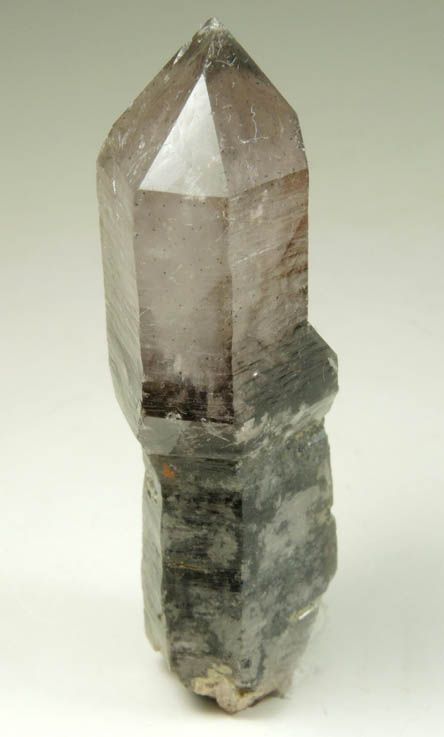 Quartz var. Smoky Quartz (scepter-shaped formation) from Tafelkop, Goboboseb Mountains, 27 km west of Brandberg Mountain, Erongo region, Namibia