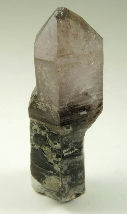 Quartz var. Smoky Quartz (scepter-shaped formation) from Tafelkop, Goboboseb Mountains, 27 km west of Brandberg Mountain, Erongo region, Namibia